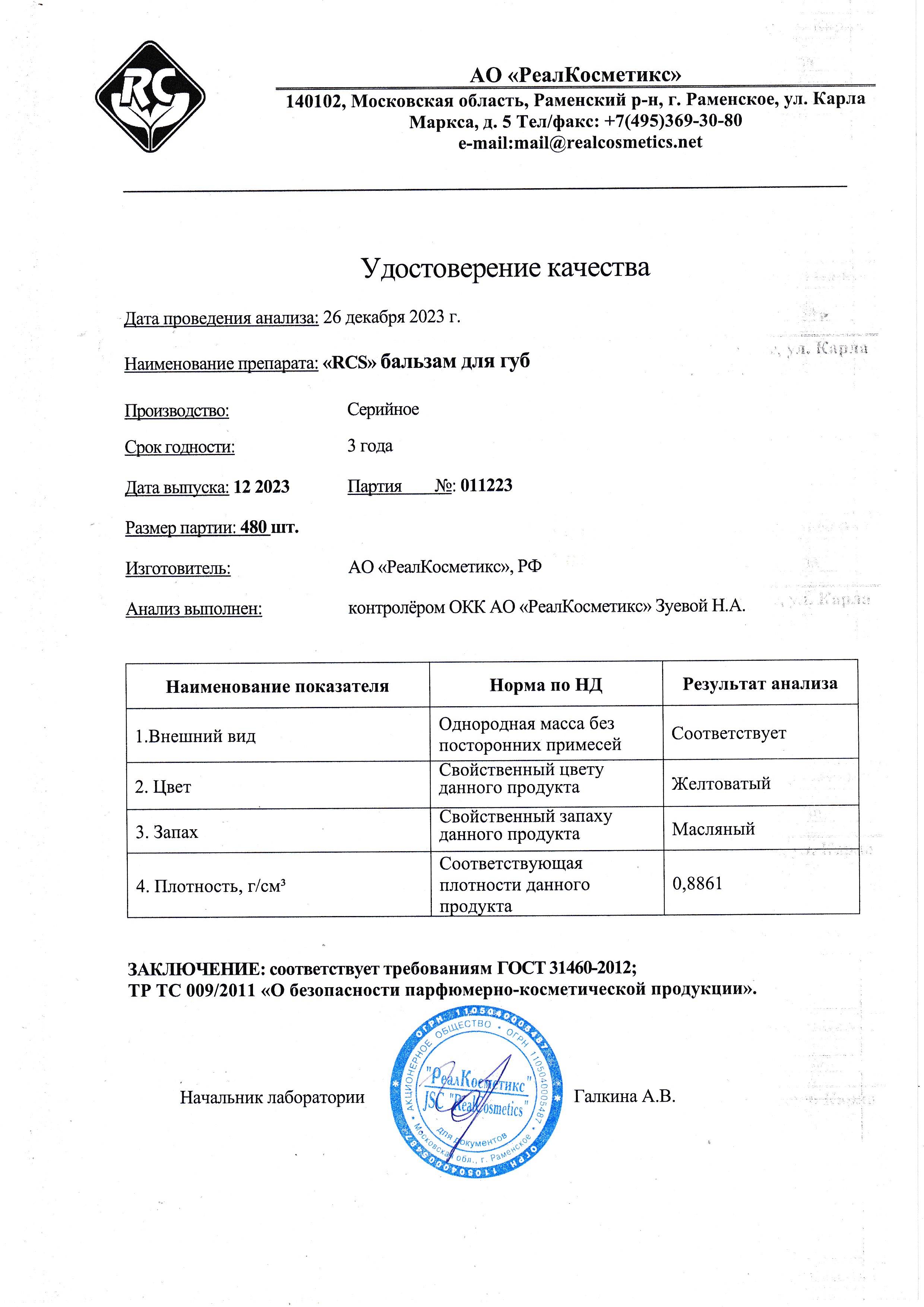 Паспорт №122023